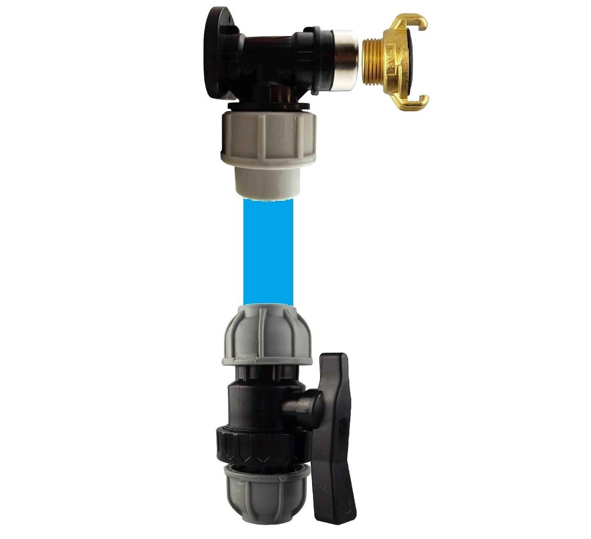 Wall Flange Kit 20mm MDPE - Geka & In Line Valve - Armstrong Cheshire