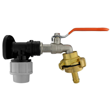 Wall Flange Kit 20mm MDPE - Lever Tap 1/2", Geka Barb 1/2" - Armstrong Cheshire