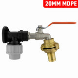 Wall Flange Kit 20mm MDPE + Lever Tap + 25mm Barbed Geka Set - Armstrong Cheshire