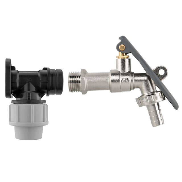 Wall Flange Kit 20mm MDPE - Lever Tap Hose Barb and Lever Lock - Armstrong Cheshire