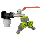 Wall Flange Kit 20mm MDPE - Lever Tap & Two Way Splitter - Armstrong Cheshire