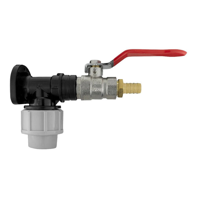 Wall Flange Kit 20mm MDPE - Lever Valve 1/2" Barb - Armstrong Cheshire