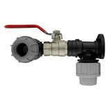 Wall Flange Kit 20mm MDPE - Lever Valve & 20mm MDPE Tee Outlet - Armstrong Cheshire