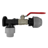 Wall Flange Kit 20mm MDPE - Lever Valve & 25mm MDPE Outlet - Armstrong Cheshire