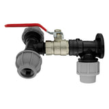 Wall Flange Kit 20mm MDPE - Lever Valve & 25mm MDPE Tee Outlet - Armstrong Cheshire