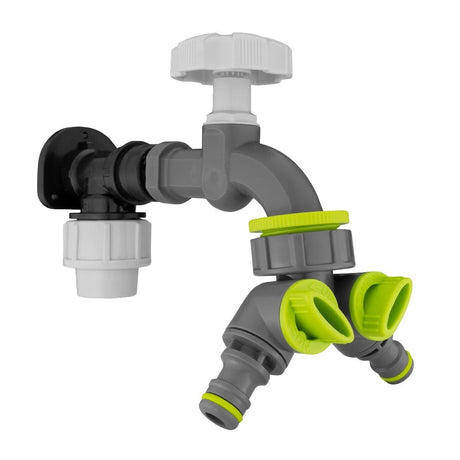 Wall Flange Kit 20mm MDPE - PP Bib Tap with Tap Splitter - Armstrong Cheshire
