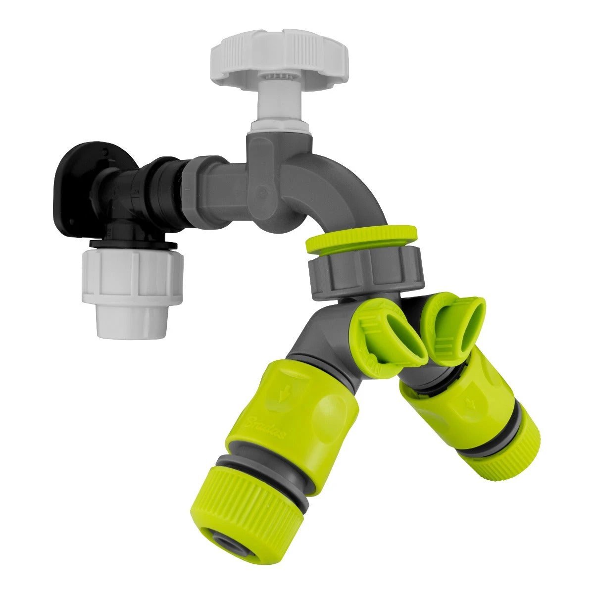 Wall Flange Kit 20mm MDPE - PP Bib Tap with Tap Splitter & Connectors - Armstrong Cheshire