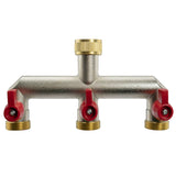 Wall Flange Kit 20mm MDPE + Quick Connect Triple Metal Splitter Tap - Armstrong Cheshire