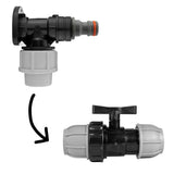 Wall Flange Kit 20mm MDPE – Snap-On Male & Inline Valve - Armstrong Cheshire