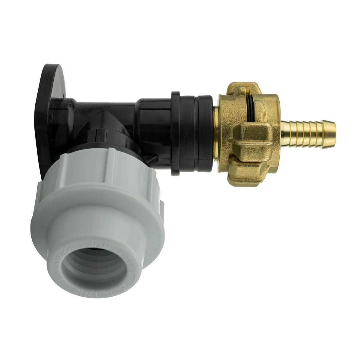 Wall Flange Kit 25mm MDPE + 13mm Barbed Geka Set - Armstrong Cheshire