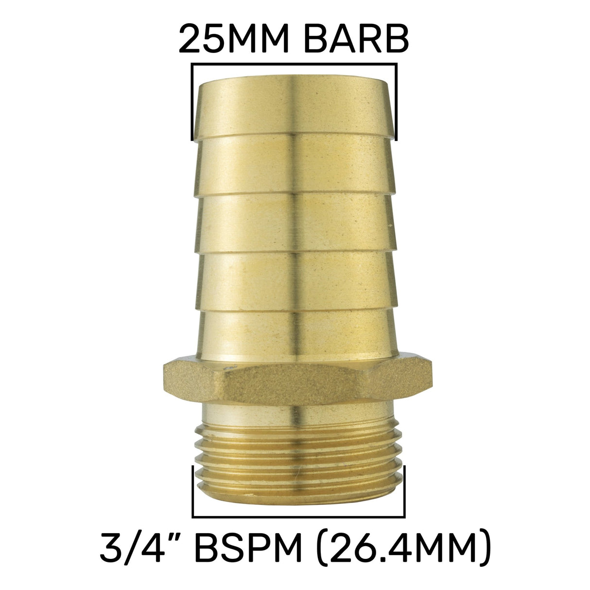 Wall Flange Kit 25mm MDPE + 25mm Brass Barb - Armstrong Cheshire