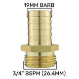 Wall Flange Kit 25mm MDPE + 25mm MDPE Valve + 19mm Brass Barb - Armstrong Cheshire
