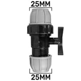 Wall Flange Kit 25mm MDPE + 25mm MDPE Valve + 3/4" Camlock Type B+E - Armstrong Cheshire