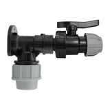Wall Flange Kit 25mm MDPE + 25mm MDPE Valve - Armstrong Cheshire