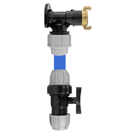 Wall Flange Kit 25mm MDPE + 25mm MDPE Valve + ¾” BSP Geka - Armstrong Cheshire