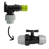 Wall Flange Kit 25mm MDPE + 25mm MDPE Valve + Female Quick Connector - Armstrong Cheshire