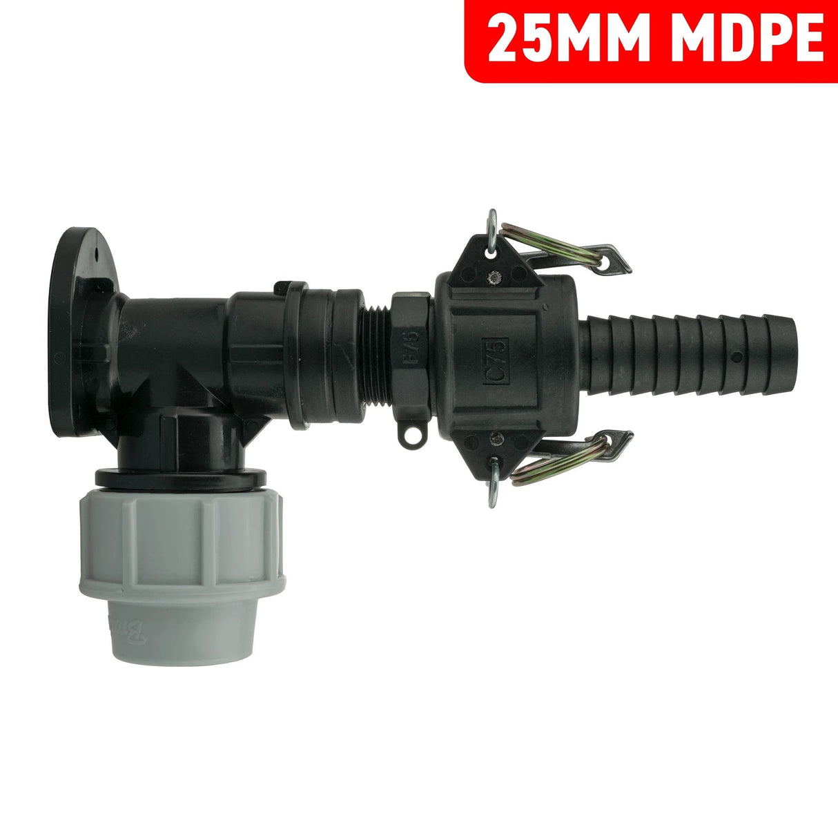 Wall Flange Kit 25mm MDPE + 3/4" Camlock Type F+C - Armstrong Cheshire