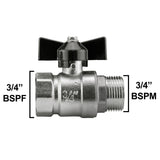 Wall Flange Kit 25mm MDPE + Bib Valve + Click Lock Male WL - Armstrong Cheshire