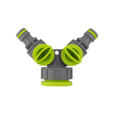 Wall Flange Kit 25mm MDPE + Brass Bib Tap + Two Way Splitter + Connectors - Armstrong Cheshire