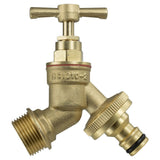 Wall Flange Kit 25mm MDPE - Brass Garden Tap Snap-On Male - Armstrong Cheshire