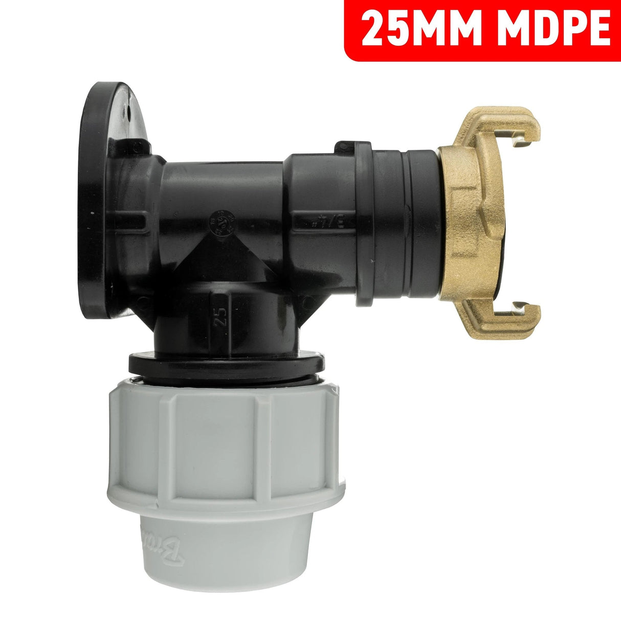 Wall Flange Kit 25mm MDPE + ¾” BSP Geka - Armstrong Cheshire