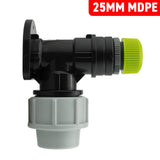 Wall Flange Kit 25mm MDPE + Direct Hose Connector - Armstrong Cheshire