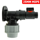 Wall Flange Kit 25mm MDPE + In-Line Valve - Armstrong Cheshire