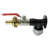 Wall Flange Kit 25mm MDPE + Lever Valve + 19mm Barbed Geka Set - Armstrong Cheshire