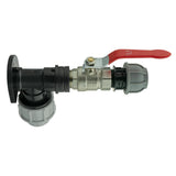 Wall Flange Kit 25mm MDPE + Lever Valve + 20mm MDPE Straight - Armstrong Cheshire