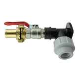 Wall Flange Kit 25mm MDPE + Lever Valve + 25mm Barbed Geka Set - Armstrong Cheshire