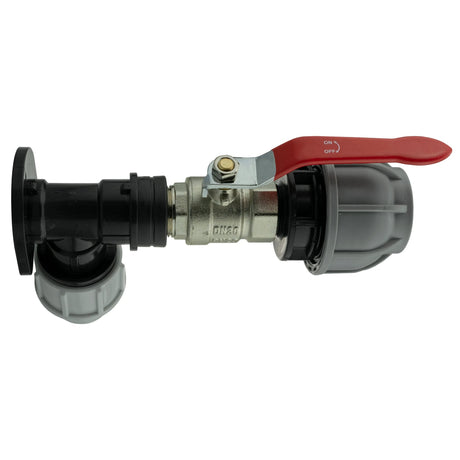 Wall Flange Kit 25mm MDPE + Lever Valve + 32mm MDPE Joiner - Armstrong Cheshire