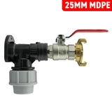 Wall Flange Kit 25mm MDPE + Lever Valve + ¾” BSP Geka - Armstrong Cheshire