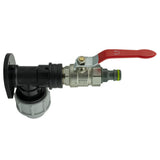 Wall Flange Kit 25mm MDPE + Lever Valve + Quick Connect Male - Armstrong Cheshire