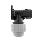 Wall Flange Kit 25mm MDPE + Lever Valve + Quick Connect Male - Armstrong Cheshire