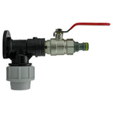 Wall Flange Kit 25mm MDPE + Lever Valve + Quick Connect Male - Armstrong Cheshire