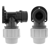 Wall Flange Kit 25mm MDPE + Lever Valve + Quick Connect Male - Armstrong Cheshire