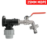 Wall Flange Kit 25mm MDPE + Quick Connect Lever Tap - Armstrong Cheshire