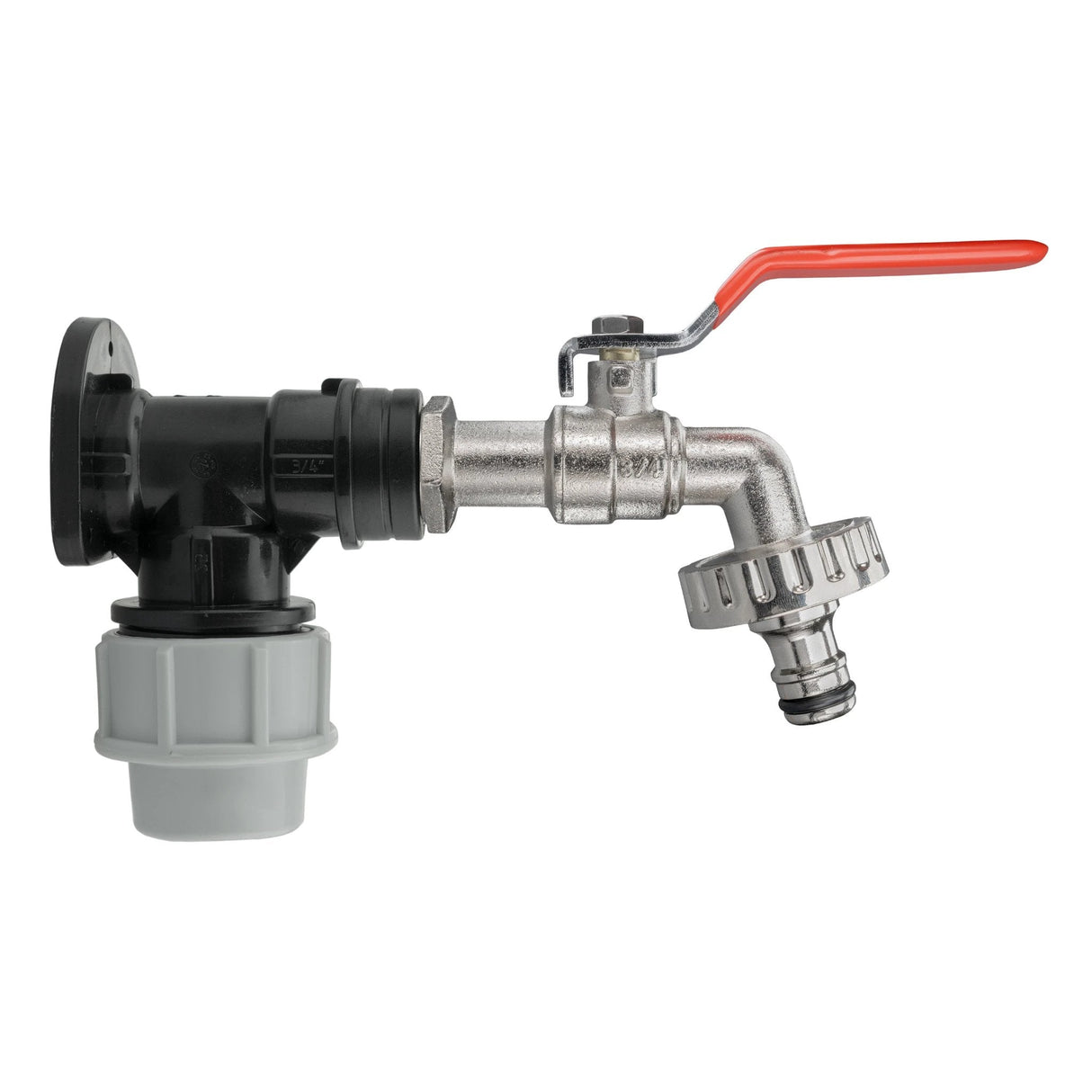 Wall Flange Kit 25mm MDPE + Quick Connect Lever Tap - Armstrong Cheshire
