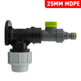 Wall Flange Kit 25mm MDPE + Quick Connector Valve - Armstrong Cheshire