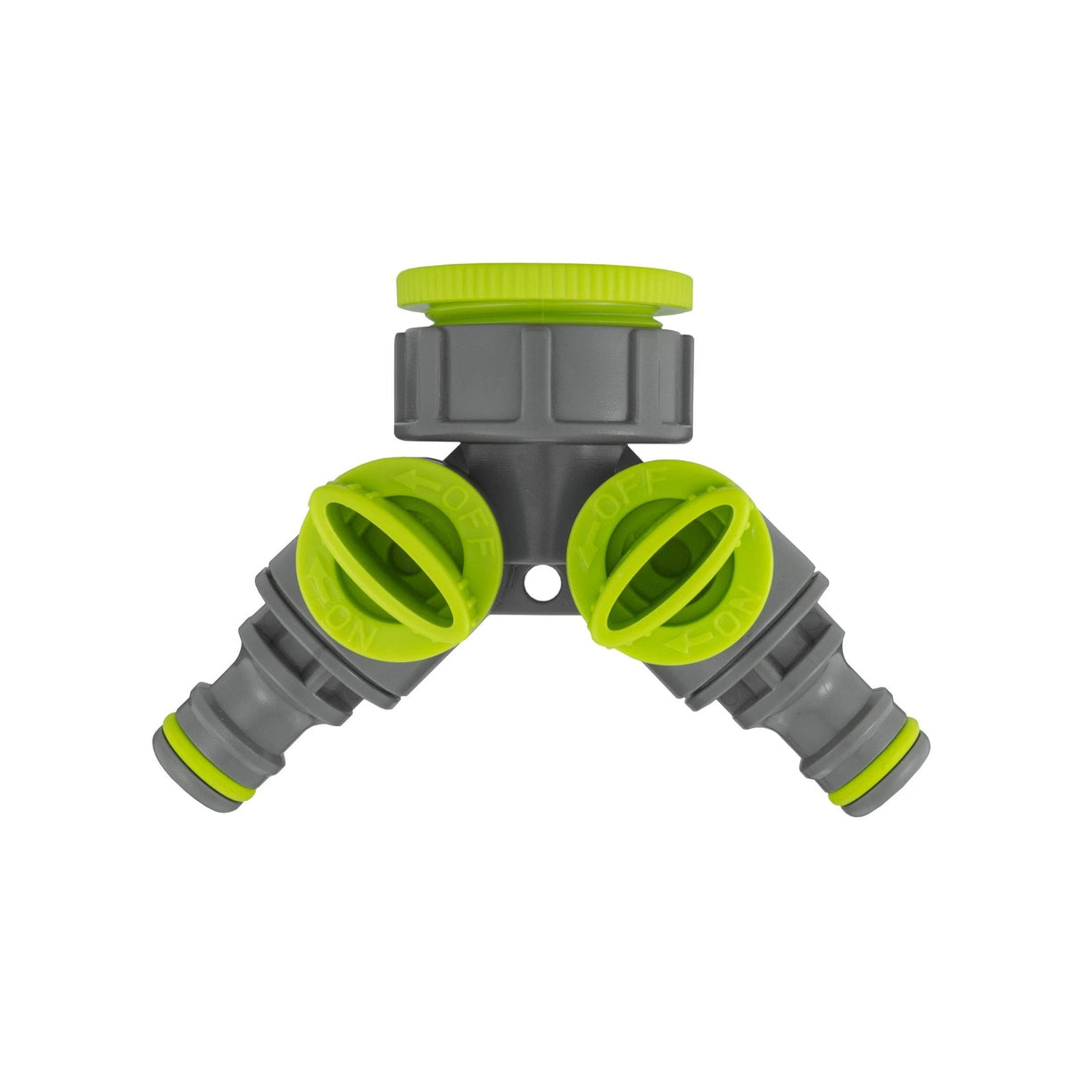 Wall Flange Kit 32mm MDPE + Brass Bib Tap + Lime Two Way Tap Splitter - Armstrong Cheshire