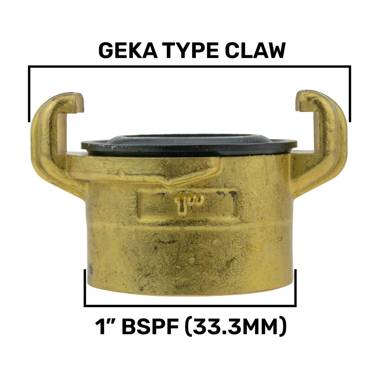 Wall Flange Kit 32mm MDPE + Brass Bib Tap with Geka Claw Outlet - Armstrong Cheshire