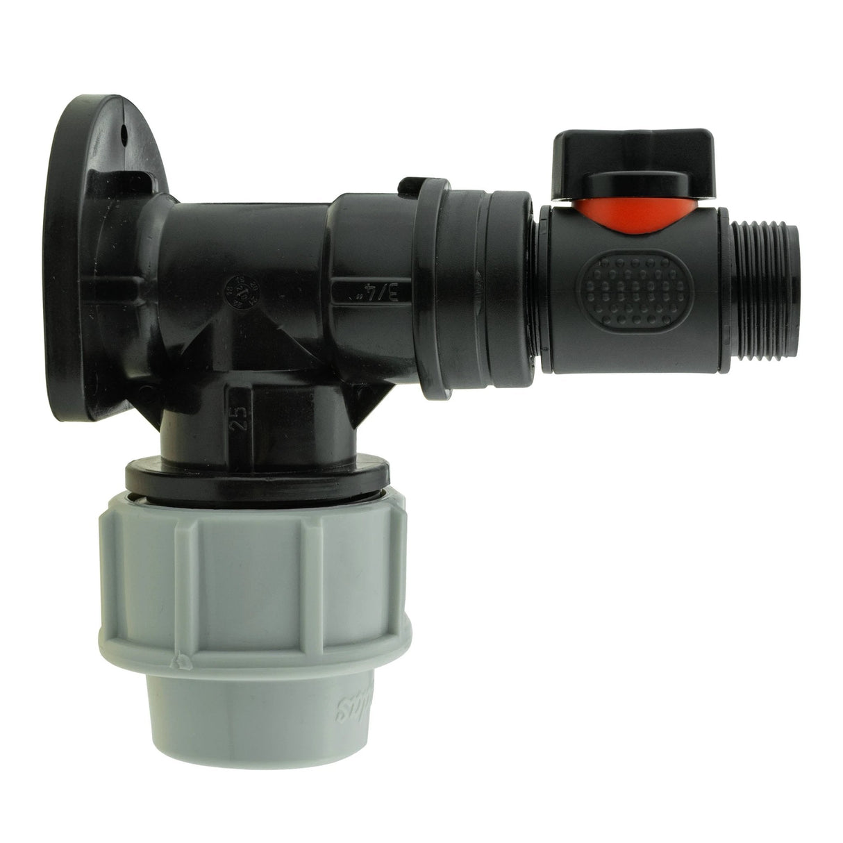 Wall Flange Kit 32mm MDPE + In-Line Valve - Armstrong Cheshire