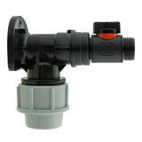 Wall Flange Kit 32mm MDPE + In-Line Valve - Armstrong Cheshire