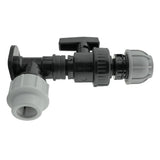 Wall Flange Kit 32mm MDPE + Large Plastic Valve & 32mm MDPE Straight - Armstrong Cheshire