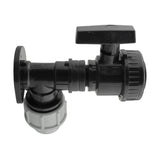 Wall Flange Kit 32mm MDPE + Large Plastic Valve 3/4" BSP - Armstrong Cheshire