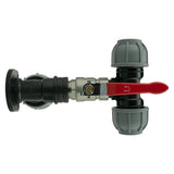 Wall Flange Kit 32mm MDPE + Lever Valve + 25mm MDPE Tee - Armstrong Cheshire