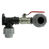 Wall Flange Kit 32mm MDPE + Lever Valve + 32mm MDPE Elbow - Armstrong Cheshire