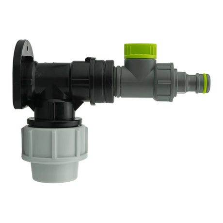 Wall Flange Kit 32mm MDPE + Quick Connector Valve - Armstrong Cheshire