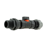 Water Butt Connector 3/4" BSP with In-Line BSPF Valve and 20mm MDPE Straight - Armstrong Cheshire
