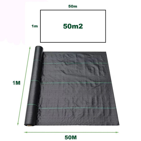 Weed Control Fabric Roll 50m2 100gsm by Spudulica